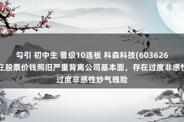 勾引 初中生 晋级10连板 科森科技(603626.SH)：现在股票价钱照旧严重背离公司基本面，存在过度非感性炒气魄险