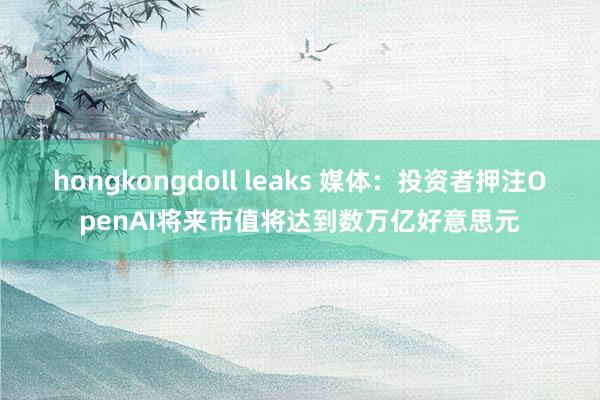 hongkongdoll leaks 媒体：投资者押注OpenAI将来市值将达到数万亿好意思元