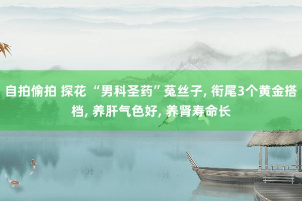 自拍偷拍 探花 “男科圣药”菟丝子， 衔尾3个黄金搭档， 养肝气色好， 养肾寿命长