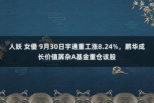 人妖 女優 9月30日宇通重工涨8.24%，鹏华成长价值羼杂A基金重仓该股