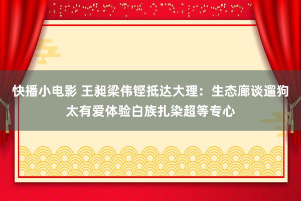 快播小电影 王昶梁伟铿抵达大理：生态廊谈遛狗太有爱体验白族扎染超等专心