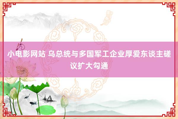 小电影网站 乌总统与多国军工企业厚爱东谈主磋议扩大勾通