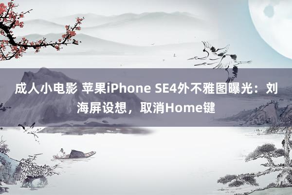 成人小电影 苹果iPhone SE4外不雅图曝光：刘海屏设想，取消Home键