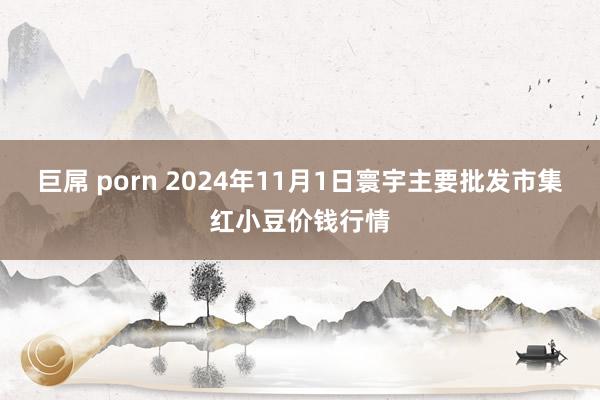 巨屌 porn 2024年11月1日寰宇主要批发市集红小豆价钱行情