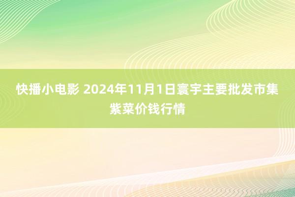 快播小电影 2024年11月1日寰宇主要批发市集紫菜价钱行情