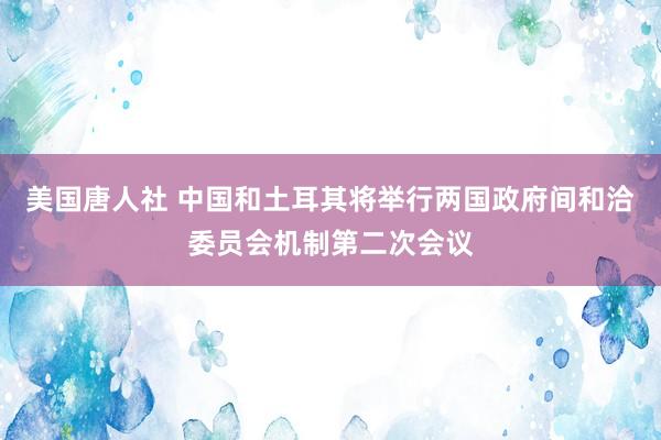 美国唐人社 中国和土耳其将举行两国政府间和洽委员会机制第二次会议