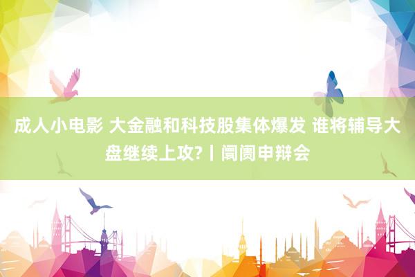 成人小电影 大金融和科技股集体爆发 谁将辅导大盘继续上攻?丨阛阓申辩会