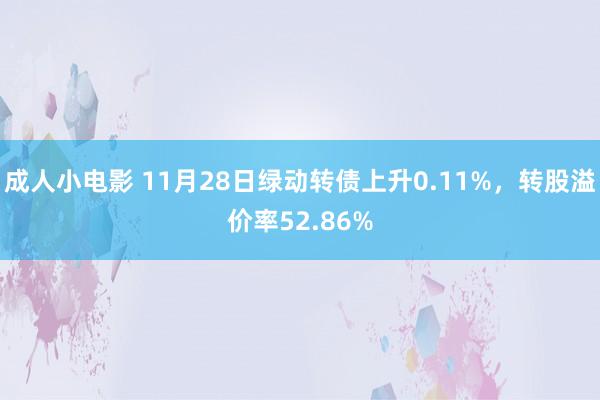 成人小电影 11月28日绿动转债上升0.11%，转股溢价率52.86%