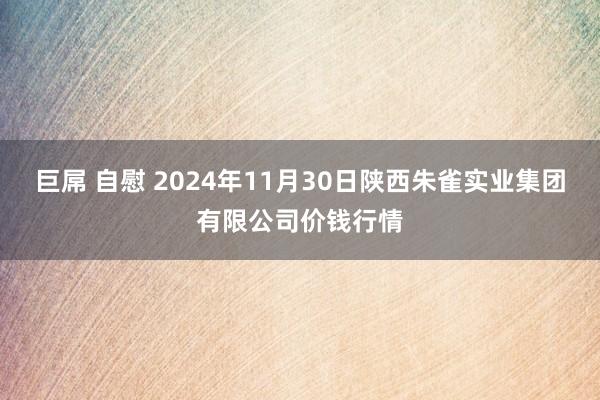 巨屌 自慰 2024年11月30日陕西朱雀实业集团有限公司价钱行情