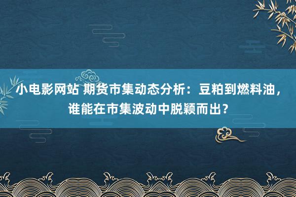 小电影网站 期货市集动态分析：豆粕到燃料油，谁能在市集波动中脱颖而出？