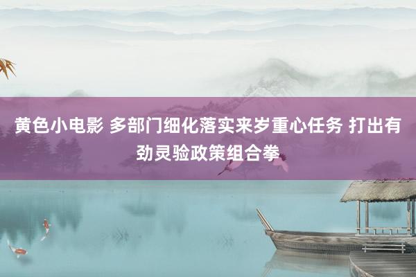 黄色小电影 多部门细化落实来岁重心任务 打出有劲灵验政策组合拳