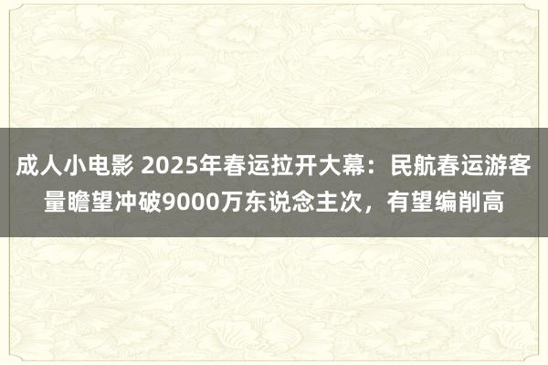 成人小电影 2025年春运拉开大幕：民航春运游客量瞻望冲破9000万东说念主次，有望编削高